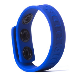 Rude Rider Cockring silicone 3 Snaps Bleu